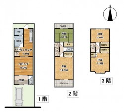 2沿線3駅利用可で通勤通学に便利！
充実の周辺施設で生活に便利な立地♪
駐車1台可能です！トイレが2ヶ所なのも嬉しいポイント♪