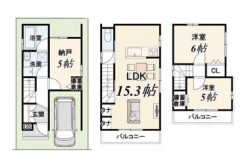南向きにつき明るい住まい♪すっきり全室収納付き！
2沿線利用可能で通勤通学に便利！
毎日の買い物に便利なフレスコスマイル藤森店は徒歩7分！