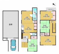 倉庫あり!各居室6帖以上の広々5LDKのおうち♪
竹田小学校までは徒歩7分の距離で子育て世帯にも安心♪
リフォーム・リノベーションも弊社にお任せ!