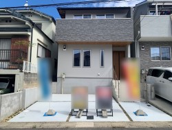 2025年7月建築！駐車2台可能！
南西向きにつき明るい陽射しが差し込みます！
LDKはなんと約20帖！広々とした空間で家族団らんを♪