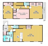 2026年9月完成予定！充実の設備で快適な新生活を♪
2沿線利用可で通勤通学に便利！
稲荷小学校までは徒歩5分の距離で子育て世帯にも安心♪