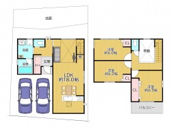 伏見区の不動産の事ならライフワンにお任せください 間口広々9m超え！前道約5.9mで駐車も楽々♪
京阪『墨染』駅徒歩5分の好立地！便利な3沿線4駅利用可！
リビングに吹き抜けあり！開放的な空間♪