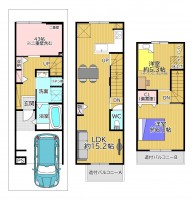 2026年6月建築の新築戸建！3沿線2利用可の好立地♪
充実の設備で快適なすまい！充実の住環境が魅力♪
竹田小学校までは徒歩9分の距離で子育て世帯にも安心♪